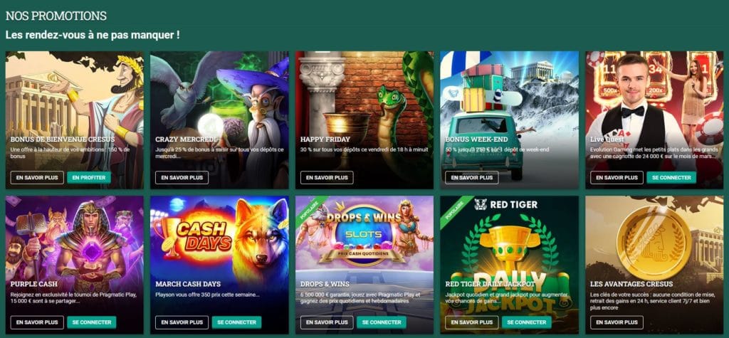 Tactiques gagnantes pour cresus online casino