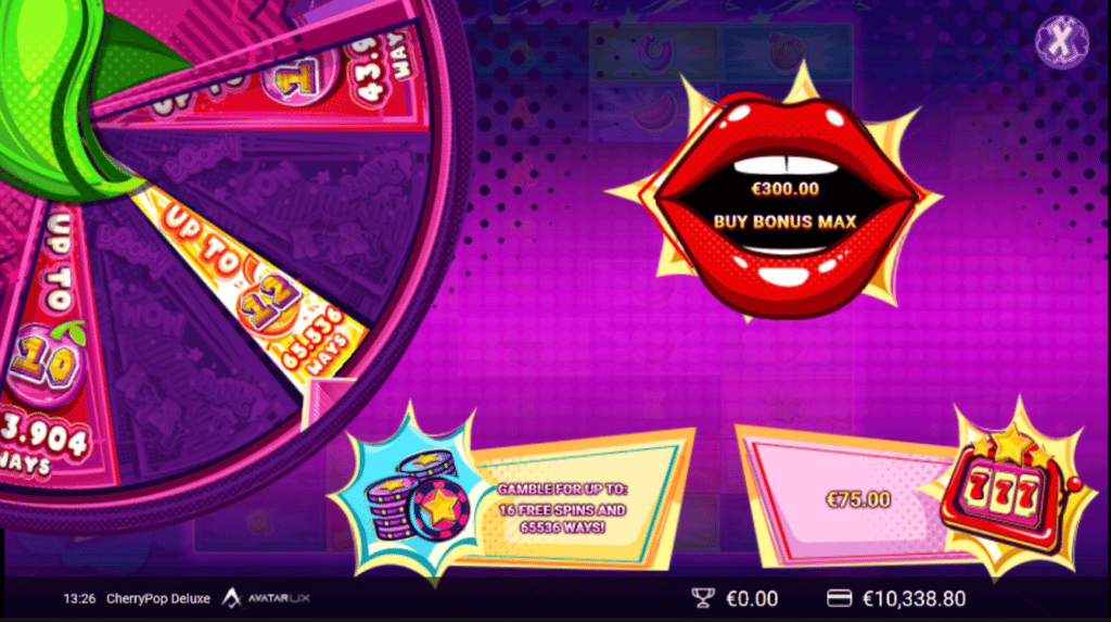 buy bonus cherrypop deluxe casino