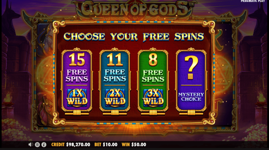 free spins queen of golds